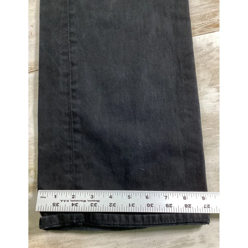 True Religion Bobby Black Straight Leg Jeans Mens 36 Made in USA TRM6288
